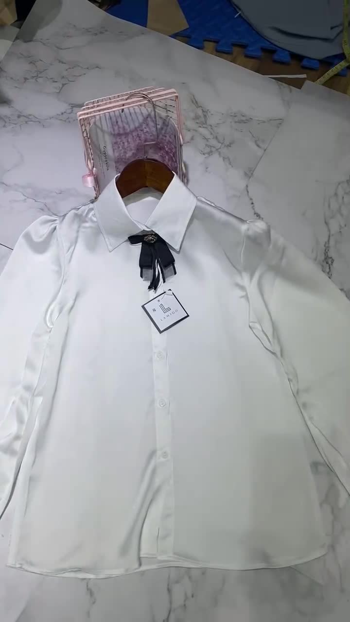 [Mã FATREND26 giảm đến 30k tối đa 99k] SƠ MI LỤA TRẮNG CỔ ĐỨC TAY BỒNG- SƠ MI CÔNG SỞ NỮ GIÁ RẺ 066 | BigBuy360 - bigbuy360.vn