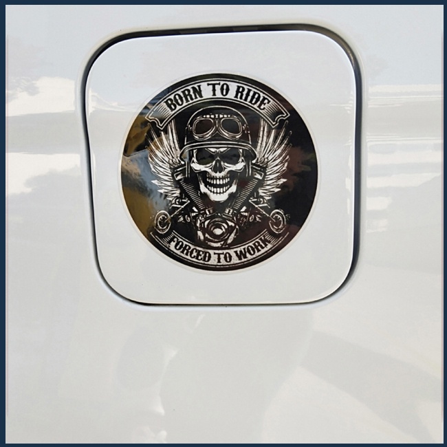 Miếng Dán Trang Trí Xe Hơi Hình Đầu Lâu Phản Quang Cá Tính