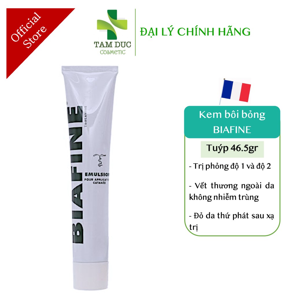 Kem Bôi Bỏng BIAFINE nhập từ Pháp [Tuýp 46,5g] [bôi phỏng / biafin / silvirin]