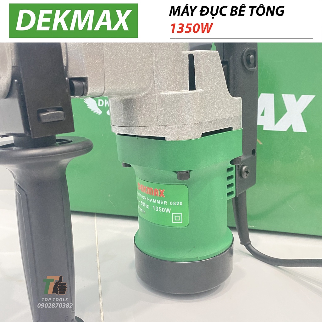 Máy đục bê tông, Máy đục bê tông Dekmaxx, 1350W, tặng 2 mũi khoan bê tông cao cấp