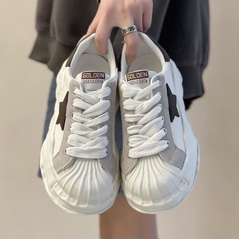 Giày Thể Thao Nữ, Sneaker Nữ Trắng Độn Đế Tăng Chiều Cao Ulzzang Hàn Quốc Dễ Phối Đồ Thời Trang Chali G017