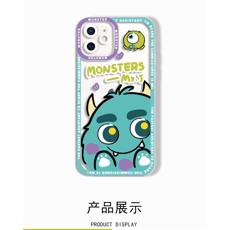 DISNEY Ốp Điện Thoại Hình Quái Vật Mắt To Cho iPhone 11 12 13 pro max XS X XR XSMax 7 8 6 6s plus SE 2020