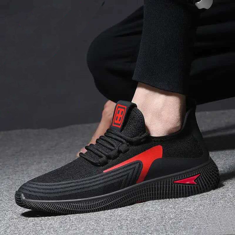 (Ảnh Thật) Giày nam vải thoáng khí giá rẻ WWB sườn đỏ siêu êm | BigBuy360 - bigbuy360.vn