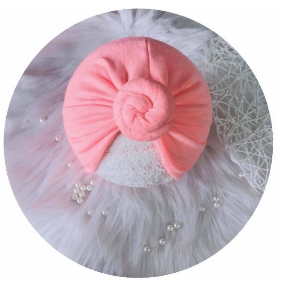 Nón turban cho bé freesize từ 5-12 ký (kèm tóc giả)