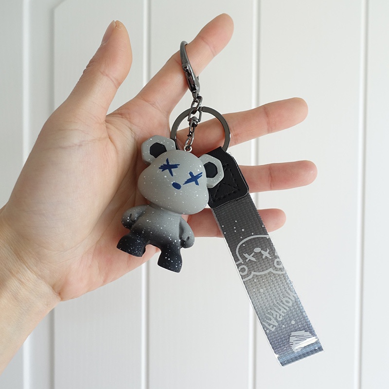 Móc khóa KuuStudio màu bạc xanh cao cấp chết liệu Titan chống gỉ - Móc Khóa BearX