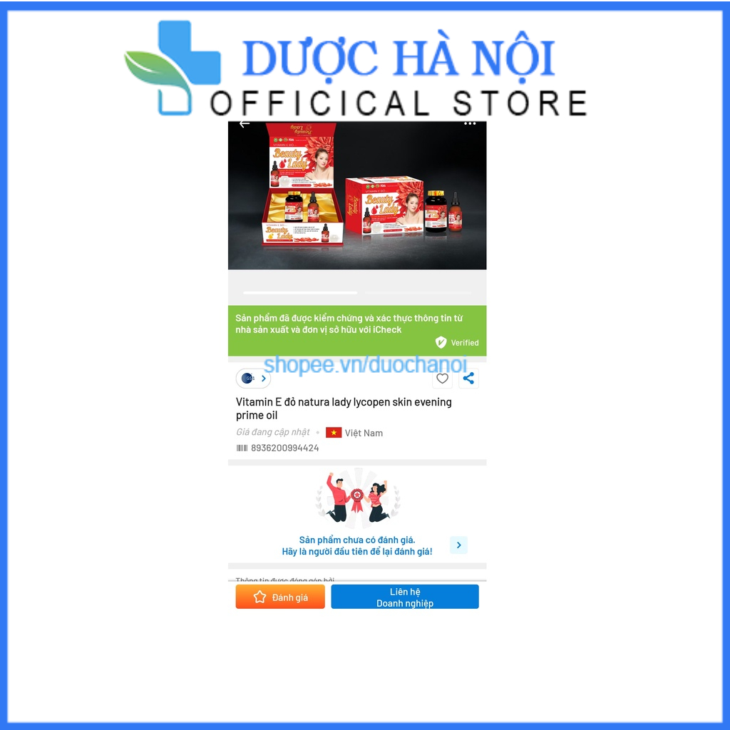 Viên uống vitamin E đỏ giúp bổ sung vitamin E, chống oxy hóa, hạn chế lão hóa da, làm đẹp da – Hộp 30 viên + 1 lọ serum