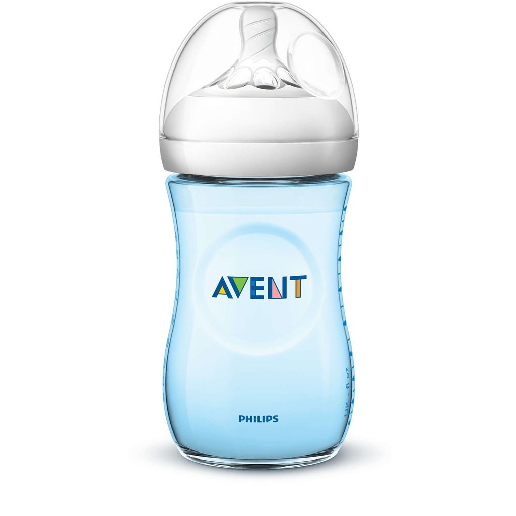 Bình sữa Philips AVENT Natural 260ml màu Xanh - Hồng