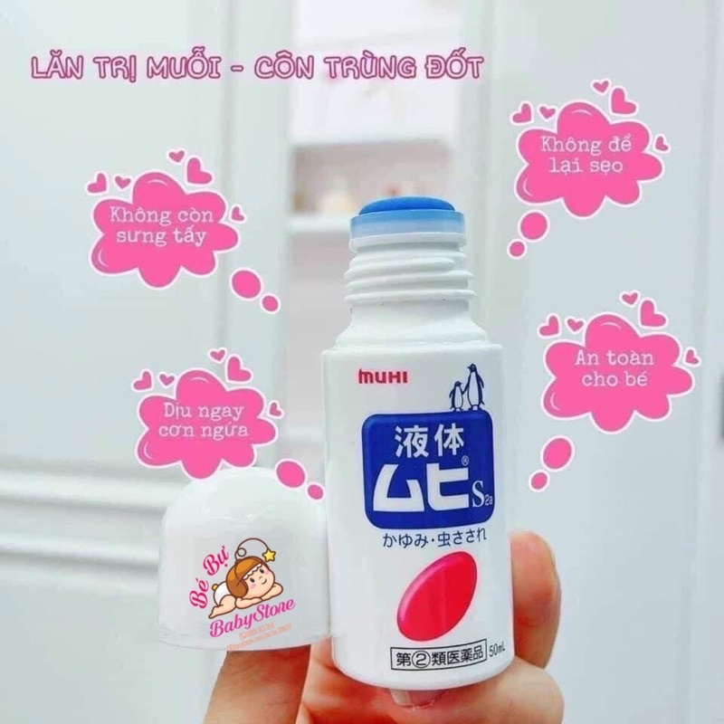 Lăn Bôi Muỗi Đốt Và Côn Trùng Cắn Muhi Nhật Bản 50ml
