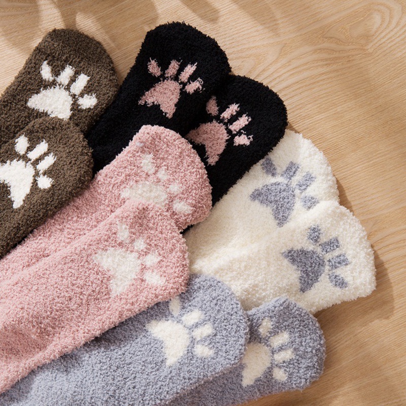 FINETOO Set 2 Đôi Tất Hình Chân Mèo Dễ Thương Cho Nữ