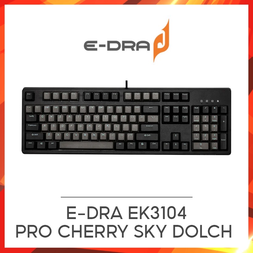 Bàn phím cơ E-Dra EK3104 Pro Cherry Sky Dolch (Hàng chính hãng)
