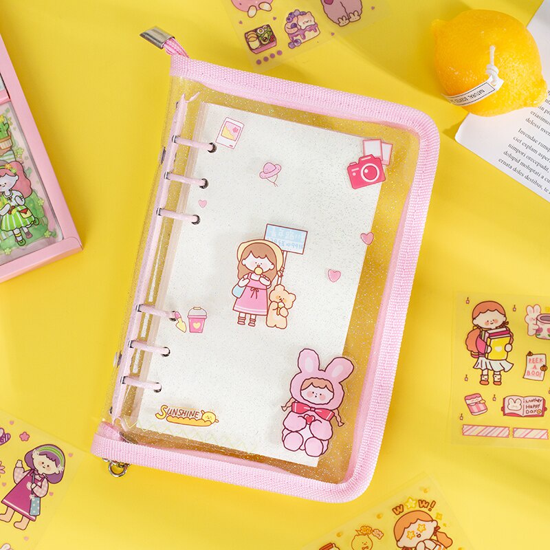 Set 100 tấm sticker dán trang trí hình cô gái hoạt hình không thấm nước độc đáo