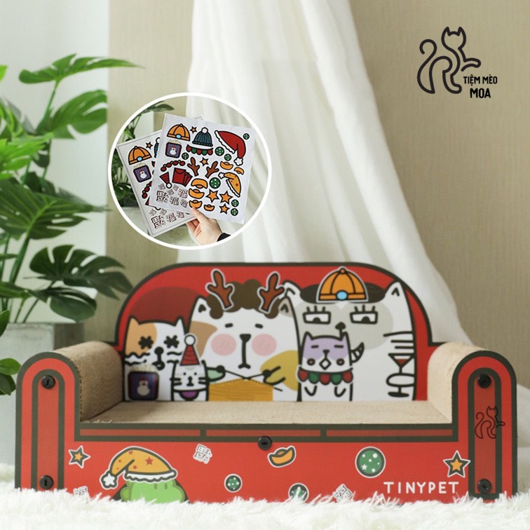 Sofa size King cho Hoàng Thượng - Bàn cào móng cho mèo - Tiệm Mèo Moa