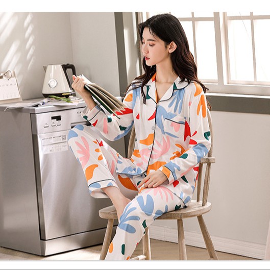 Đồ Bộ Pijama Nữ Dài Tay Cotton Chất Đẹp  Ivy Sweet Home