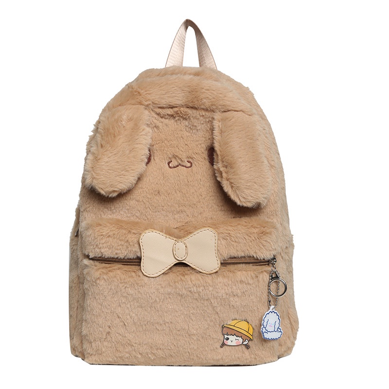 SANRIO Ba Lô Đi Học Hình Mặt Cười Tai To Nhồi Bông Dễ Thương