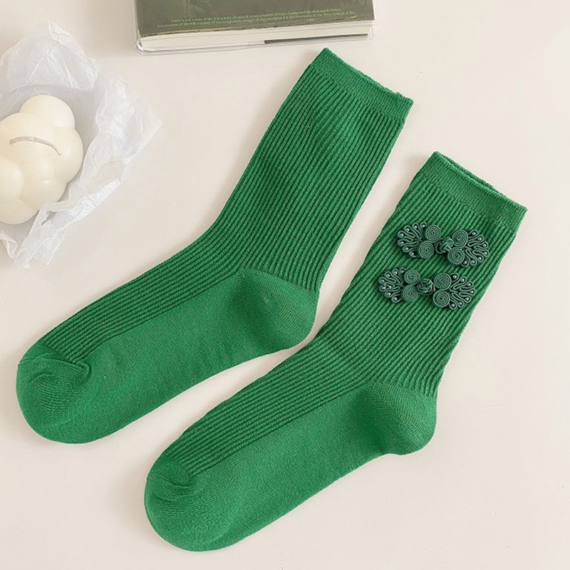 XIXI Tất Cotton Phối Nút Thời Trang Dành Cho Nữ