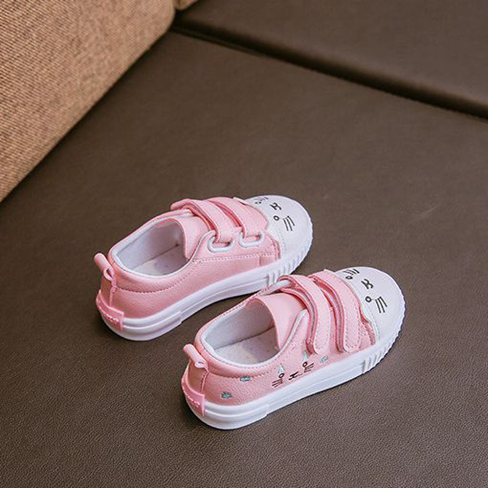 Giày thể thao khóa dán hình mèo Hello Kitty cho bé gái