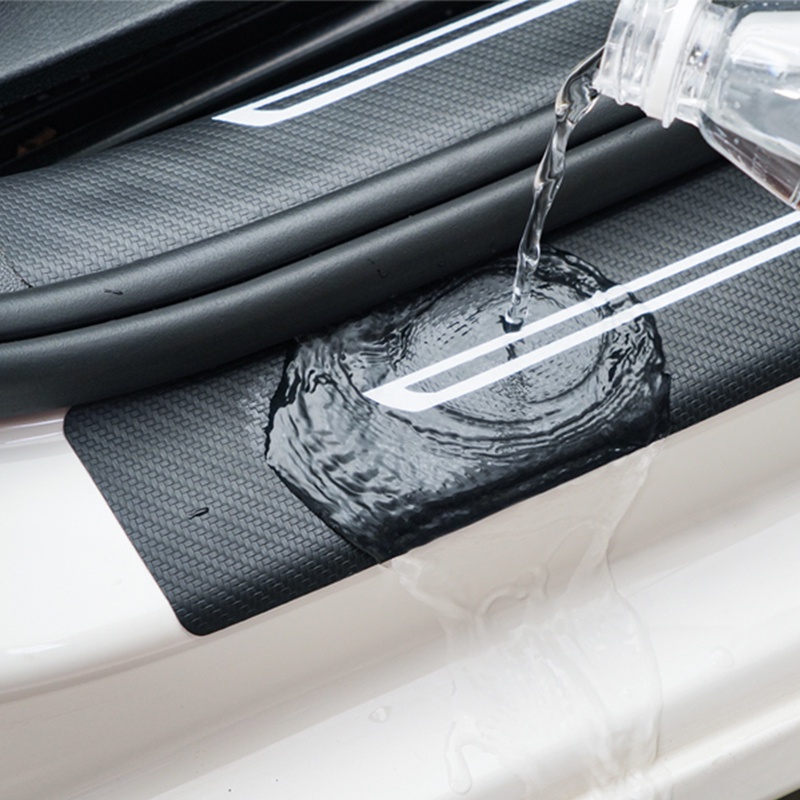 Miếng Dán Bảo Vệ Cửa Xe Hơi Bằng Da Sợi Carbon Cho Kia Morning Picanto Soluto K3 K5 Seltos Sonet Sportage Sorento KX7 Carens Sedona K2700 K3000