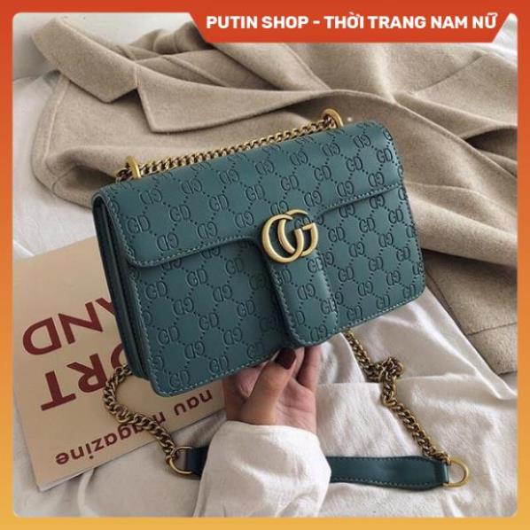 Túi đeo chéo hàng quảng châu in vân chìm,Túi xách đeo vai đen đỏ rượu xanh lam phong cách thời trang dự tiệc