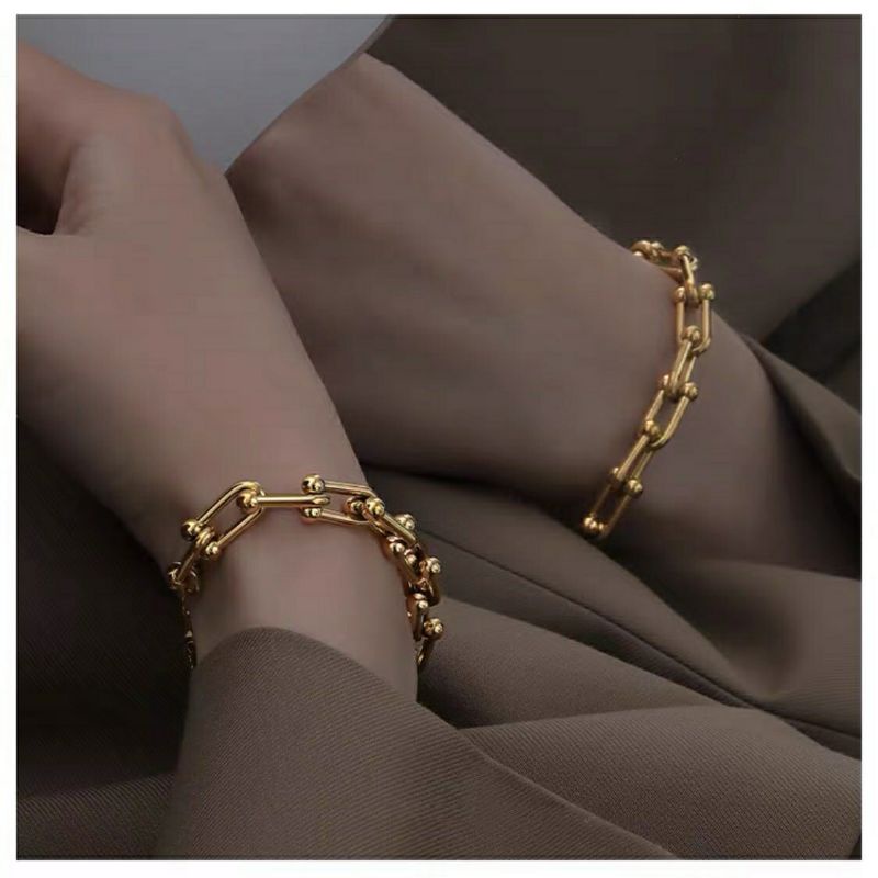 Vòng tay mắt xích giống Rosé BLACKPINK Tiffany&Co (có ảnh thật) chỉnh size  yêu cầu | BigBuy360 - bigbuy360.vn
