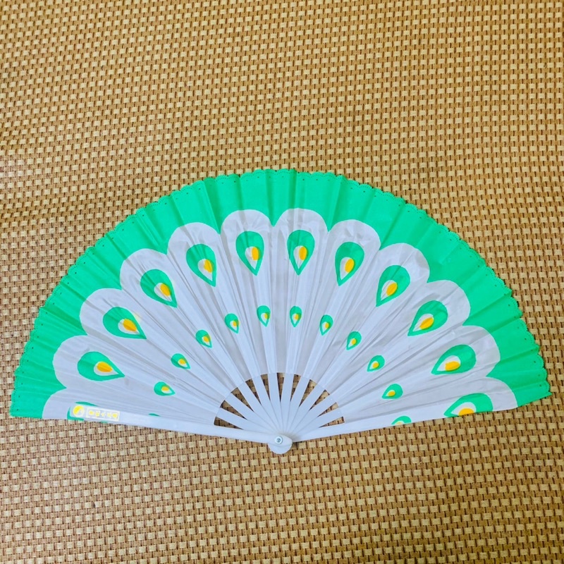 Quạt múa văn nghệ, biểu diễn, tập dưỡng sinh_Công xanh lá cây
