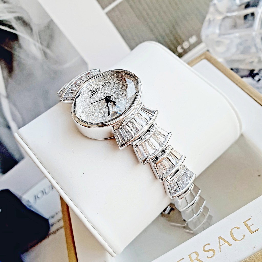 Đồng Hồ Nữ -  Melissa By Davena Chính Hãng Silver Stainless Steel Ladies Watch