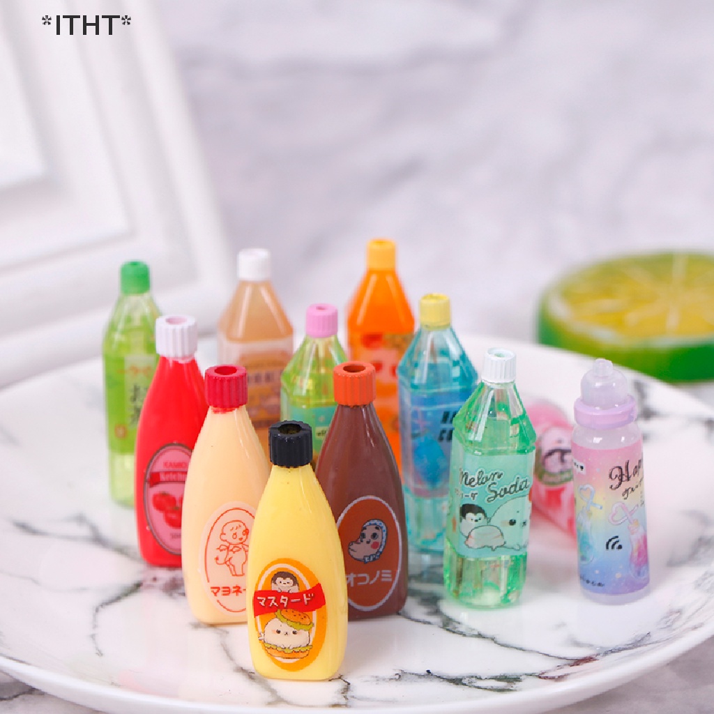 Bộ 3 Chai Nước Sốt Sô Cô La Tỉ Lệ 1: 12 Dùng Trang Trí Nhà Búp Bê