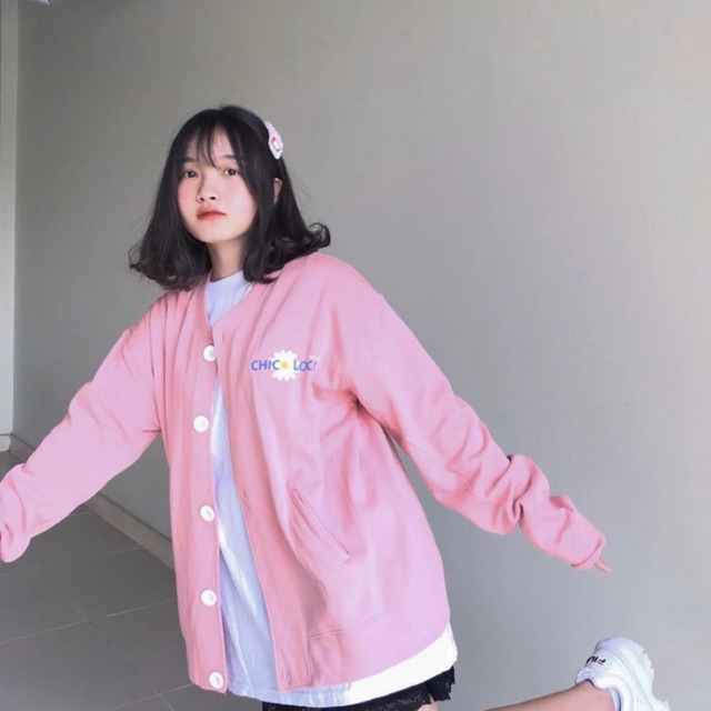 Pass Cardigan Daisy Lover hồng của Chicoloco