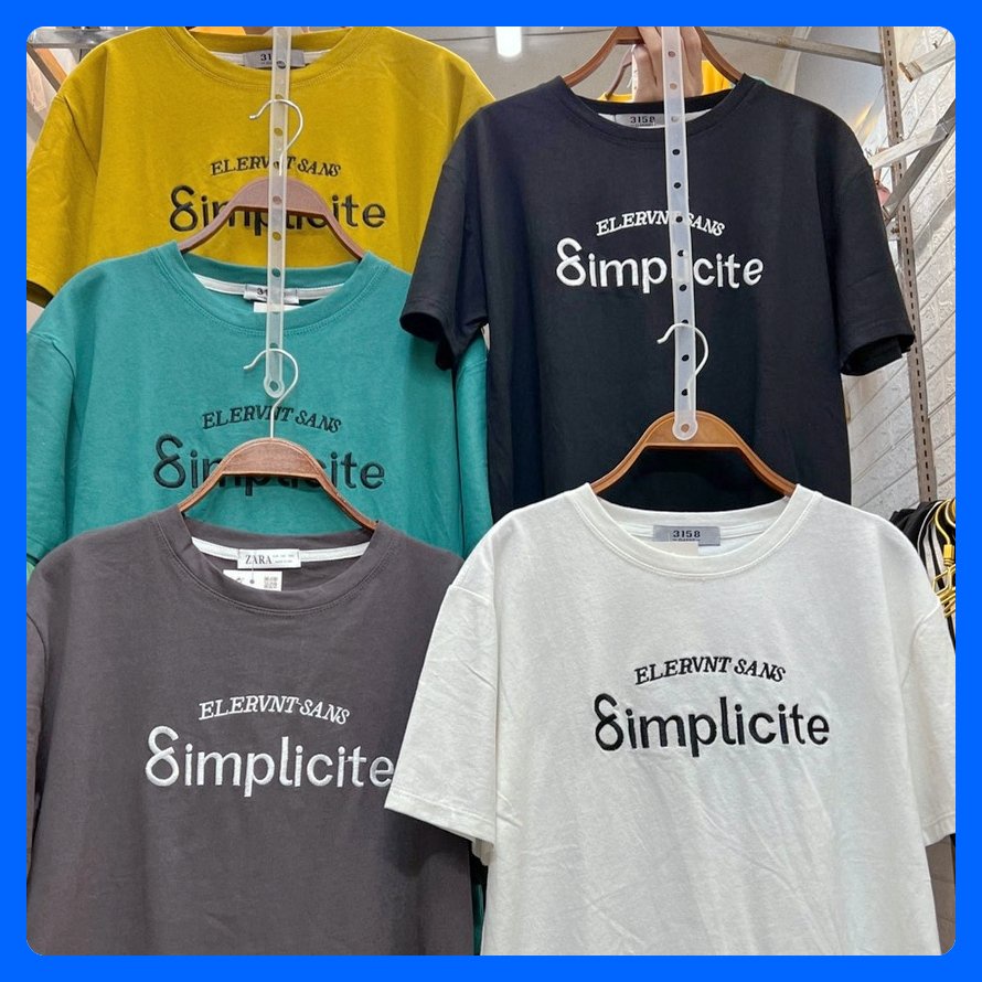 Áo phông 3158 tay lửng form rộng Simplicite basic vải cotton cao cấp co giãn thoáng mát thời trang