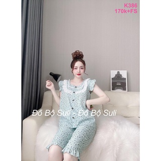 Đồ Bộ Lụa Nhật Lửng Họa Tiết Dễ Thương - Đồ Bộ Suli