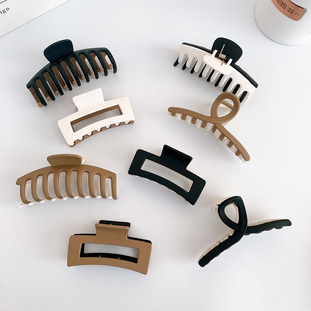 NICKOLAS Kẹp Tóc Hình Chữ M / Cá Mập / Bông Hoa Hai Màu Dễ Thương Cho Nữ