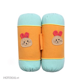 Combo 02 Gối Ôm Vỏ Đậu Xanh Cho Bé - Thấm Hút mồ hôi(cam)