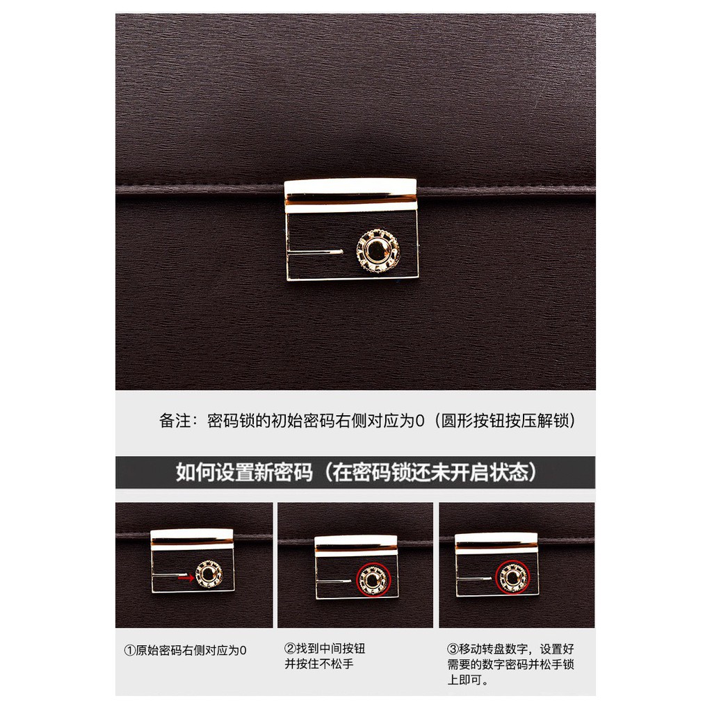 Túi xách cặp da giáo viên da bò công sở T50 khóa số đựng laptop 14 inch 38x29x8cm (Nâu-Đen) | BigBuy360 - bigbuy360.vn