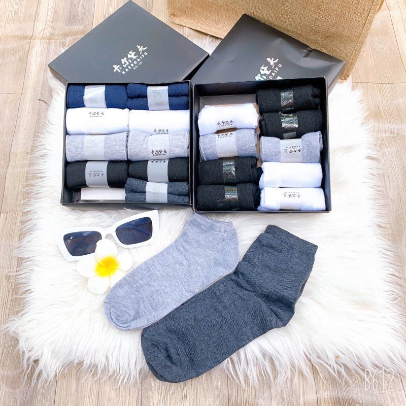 Hộp 10 đôi tất nam siêu chống thối Nhật