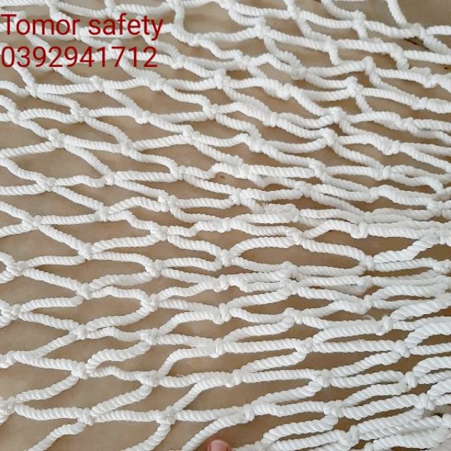 Lưới an toàn dù trắng - Mắt luới 10x10 cm_