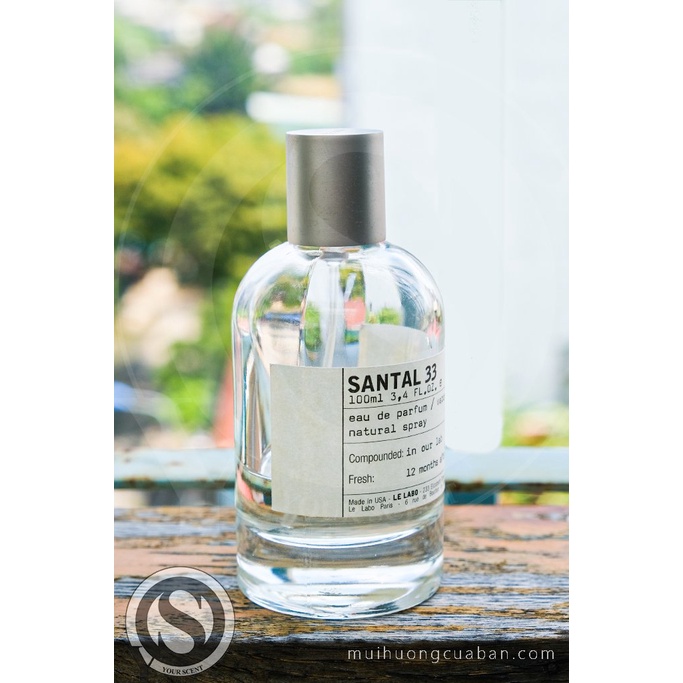 Nước Hoa Unisex Chính Hãng Le Labo Santal 33 (20ml full box như hình, rẻ, tiết kiệm, lại được dùng chai hãng)
