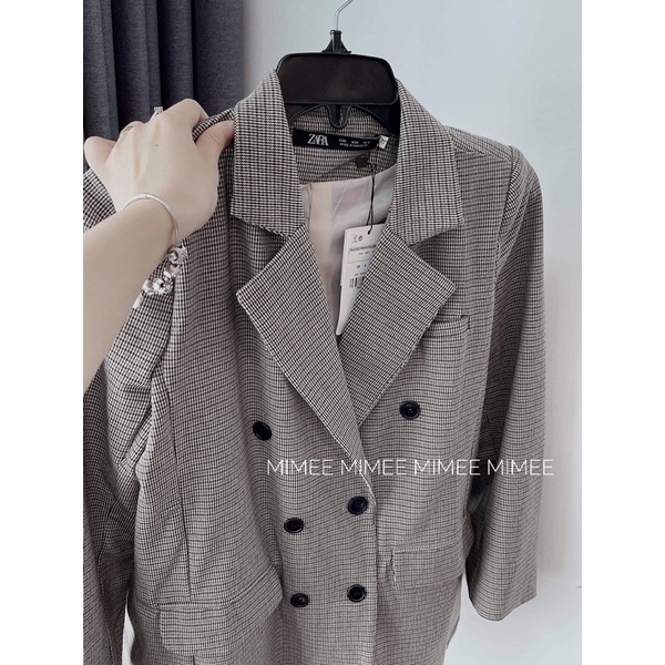 Áo Blazer vest kẻ mimee