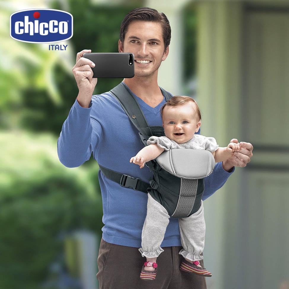 Địu Chicco Ultrasoft ghi trám/ghi silver