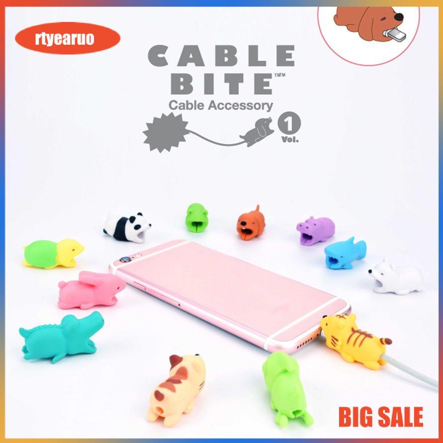 Phụ kiện bảo vệ đầu dây cáp thiết kế kiểu động vật đáng yêu