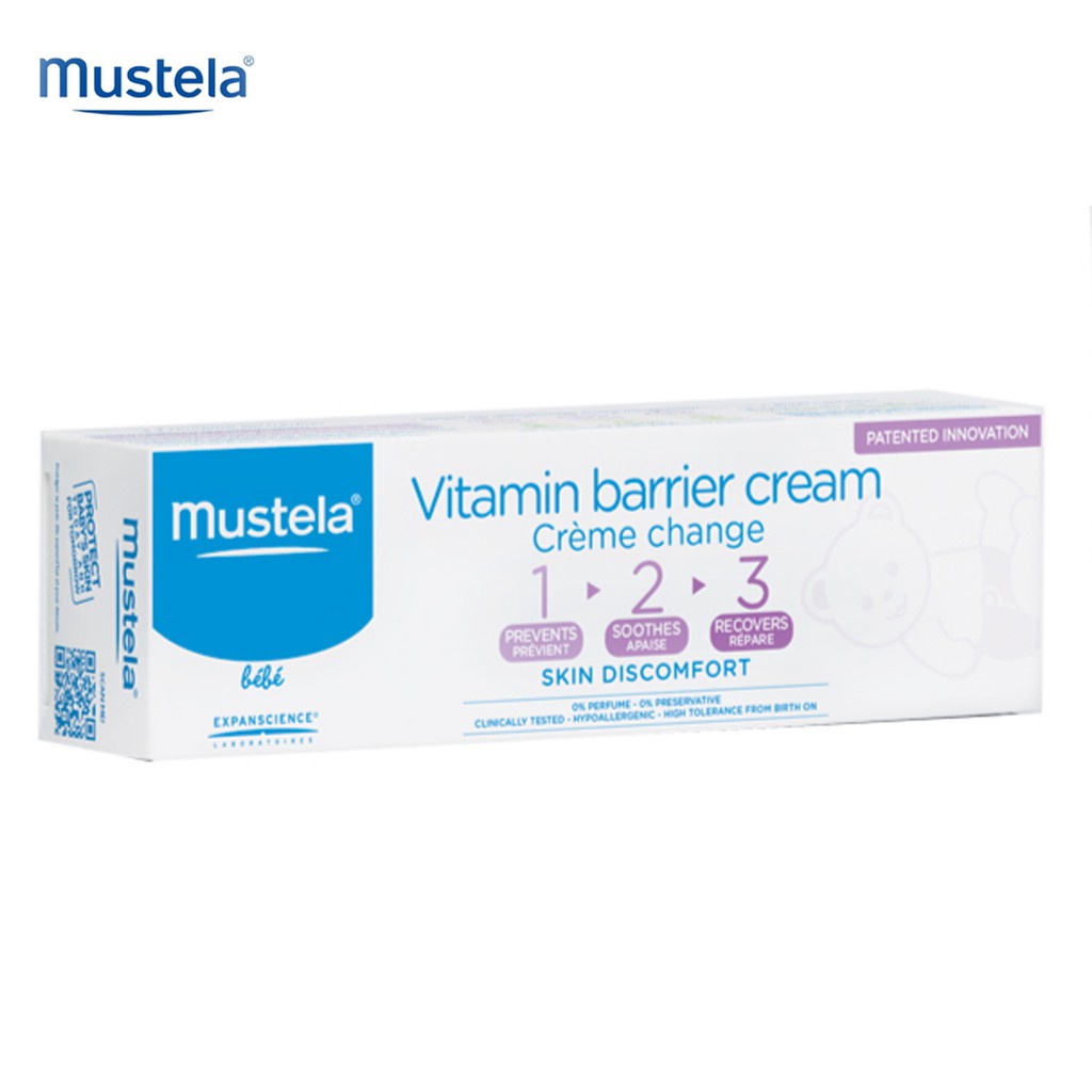 Mustela Kem Chống Hăm Tã Cho Trẻ Sơ Sinh & Em Bé Vitamin Barrier Cream 100ml
