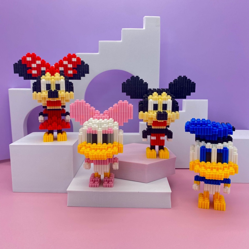 Đồ chơi lắp ráp, đồ chơi lắp ghép 3D nhân vật hoạt hình, hoạt hình kích thước nhỏ