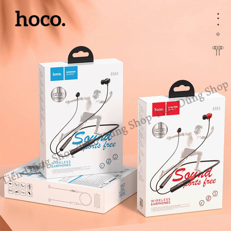 Tai Nghe Bluetooth Hoco ES53 Dáng Thể Thao Âm Thanh và Mic Chất Lượng To Rõ Ràng Thời Gian Chờ 200 Giờ