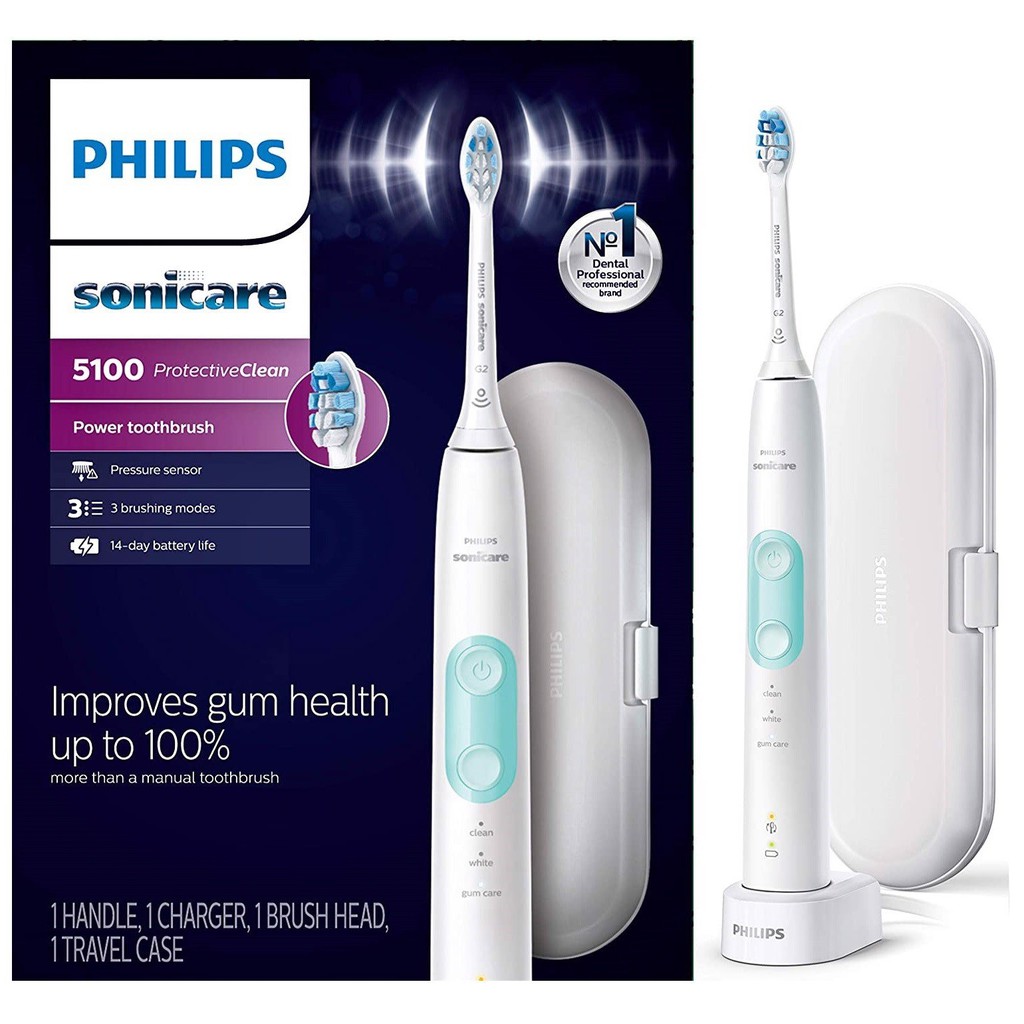 Bàn chải điện Philips Sonicare ProtectiveClean Optimal Clean, 5100, 5300, 6100, PerfectClean (USA)