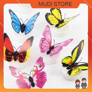Bướm dán tường phát sáng, nhiều màu sắc sặc sỡ trang trí nhà cửa đẹp mắt