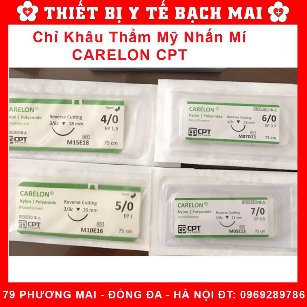 Chỉ Phẫu Thuật Thẩm Mỹ Nhấn Mí Carelon CPT [3/0, 4/0, 5/0, 6/0, 7/0]