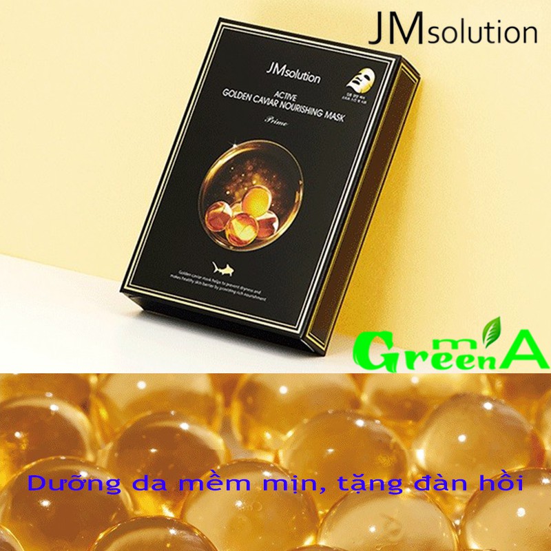 Mặt Nạ JM Solution Trứng Cá [MIẾNG LẺ] JMSolution Active Golden Caviar Nourishing Mask Prime 30ml Cấp Ẩm Chống Lão Hóa