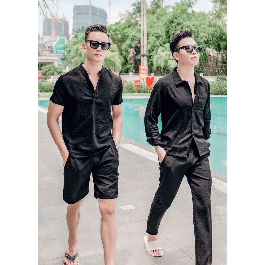 [Combo] Quần Áo Đũi Nam Chất Mịn Mát Quần Đùi Áo Cộc Tay Phong Cách Trẻ Trung