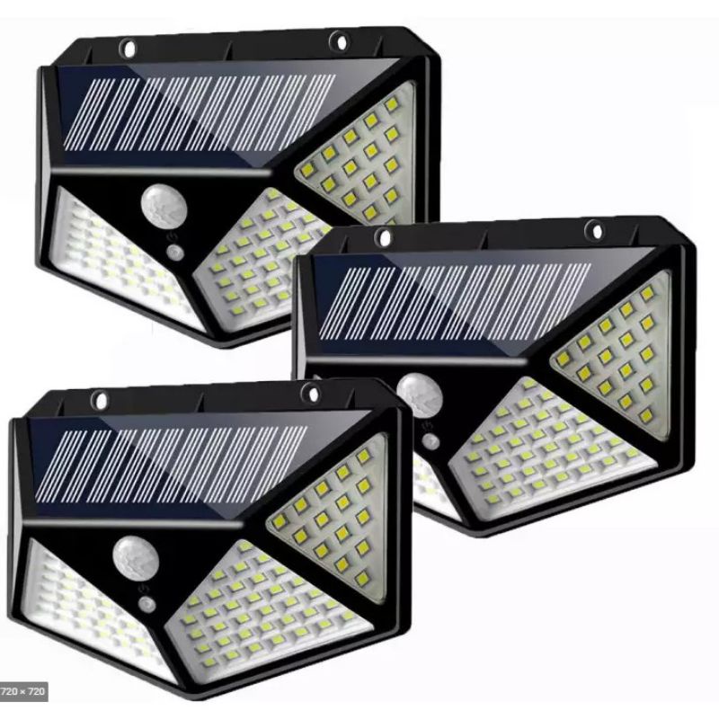 Đèn Cảm Biến Năng Lượng Mặt Trời Solar Street Lamd 6 Bóng Led, Cảm Biến Chuyển Động