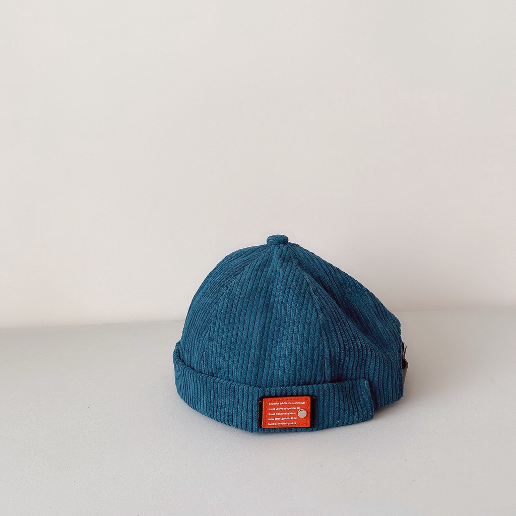 Mũ lưỡi trai vải nhung phối da phong cách hip hop cá tính dành cho gia đình