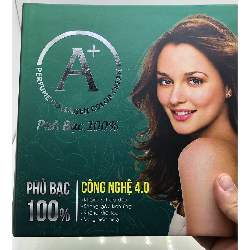 Nhuộm phủ bạc A+ COLLAGEN 16 POWER tinh chất olive chuẩn salon