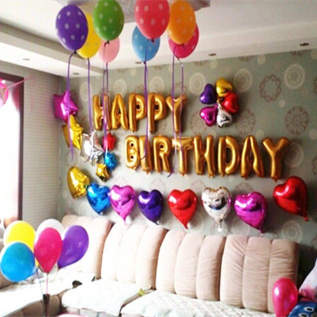 Set bong bóng phụ kiện trang trí sinh nhật, tiệc, party cho bé trai, bé gái chữ Happy Birthday - BOBABO